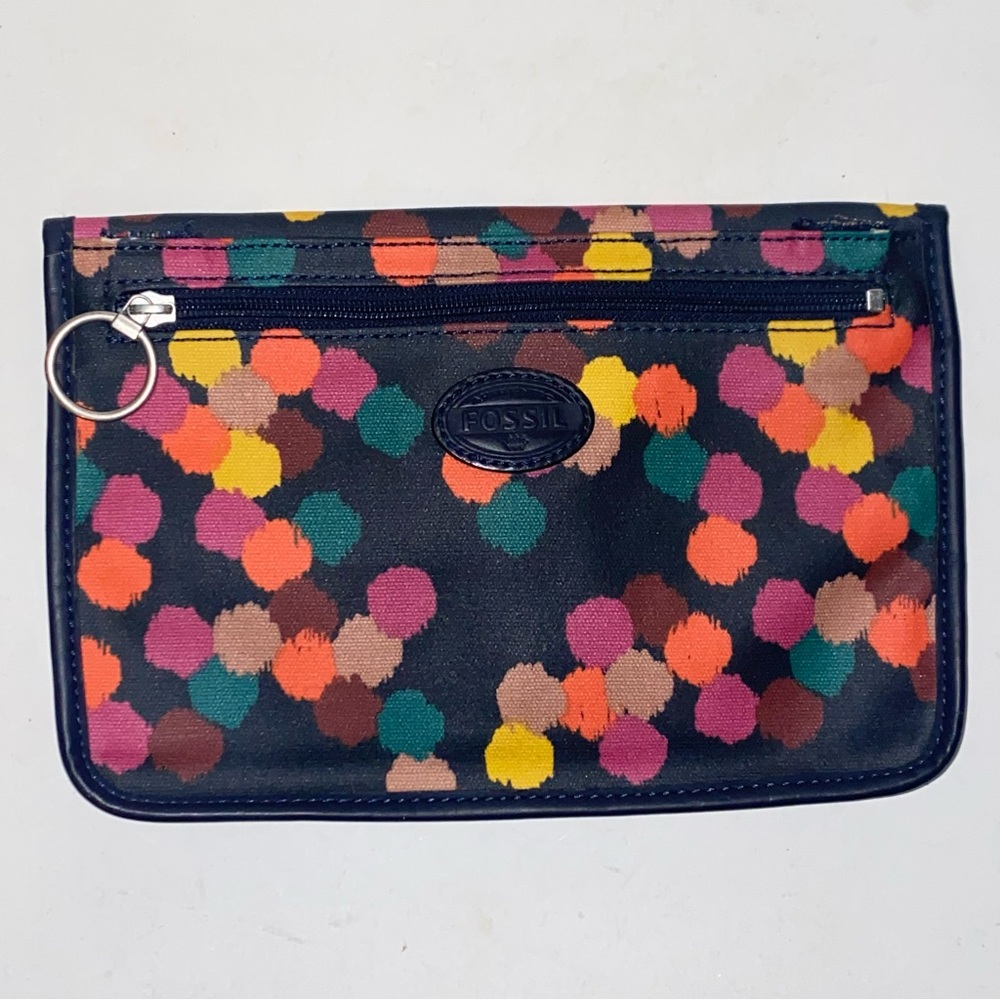 Fossil Keyper Navy Blue With Abstract Floral Desi… - image 6